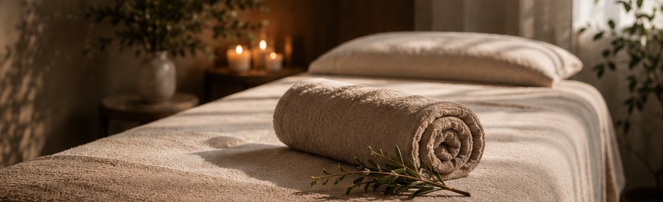 Immagine editoriale d’atmosfera dedicata a massaggi, SPA e benessere per The Wellness Editor